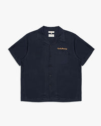 Nudie Jeans Arthur 8 Wonders Bowling Shirt - Navy | Nudie Jeans Shirts | JEANSTORE