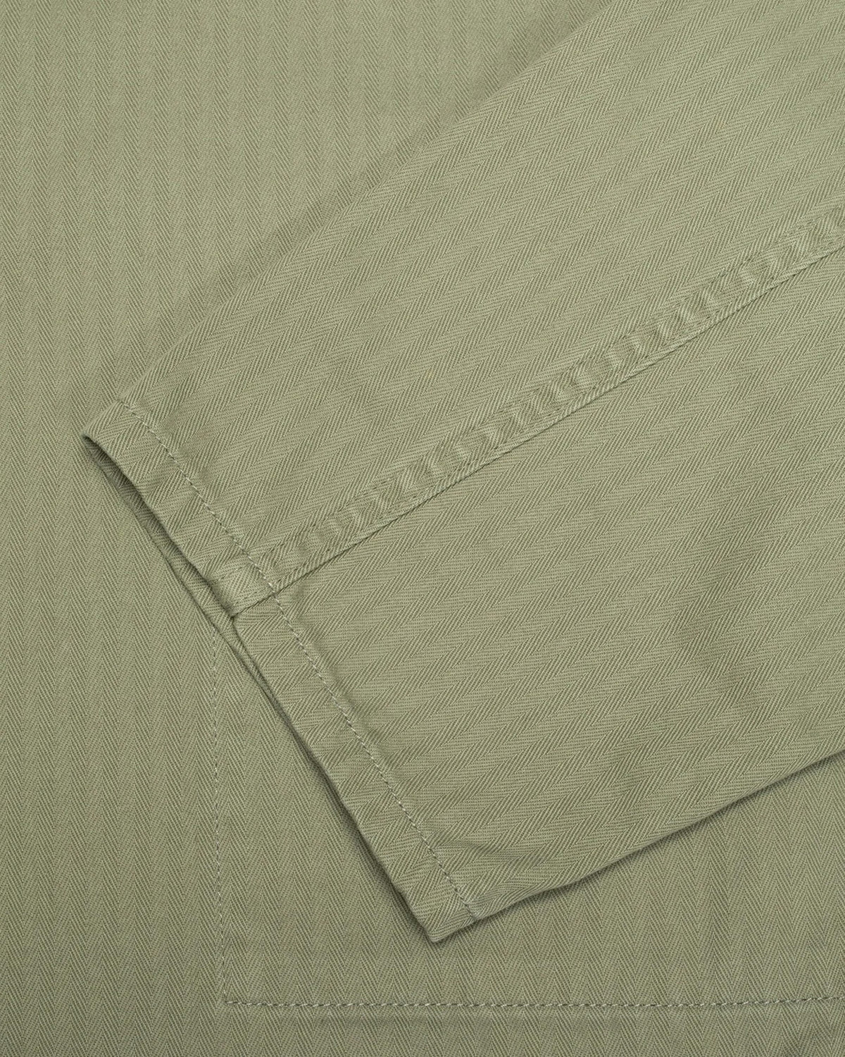 Nudie Jeans Buddy Herringbone Chore Jacket - Pale Green