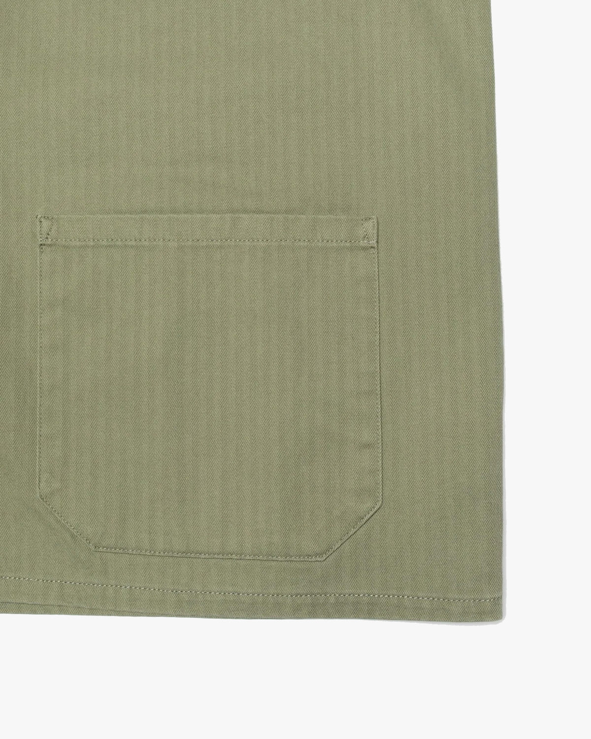 Nudie Jeans Buddy Herringbone Chore Jacket - Pale Green