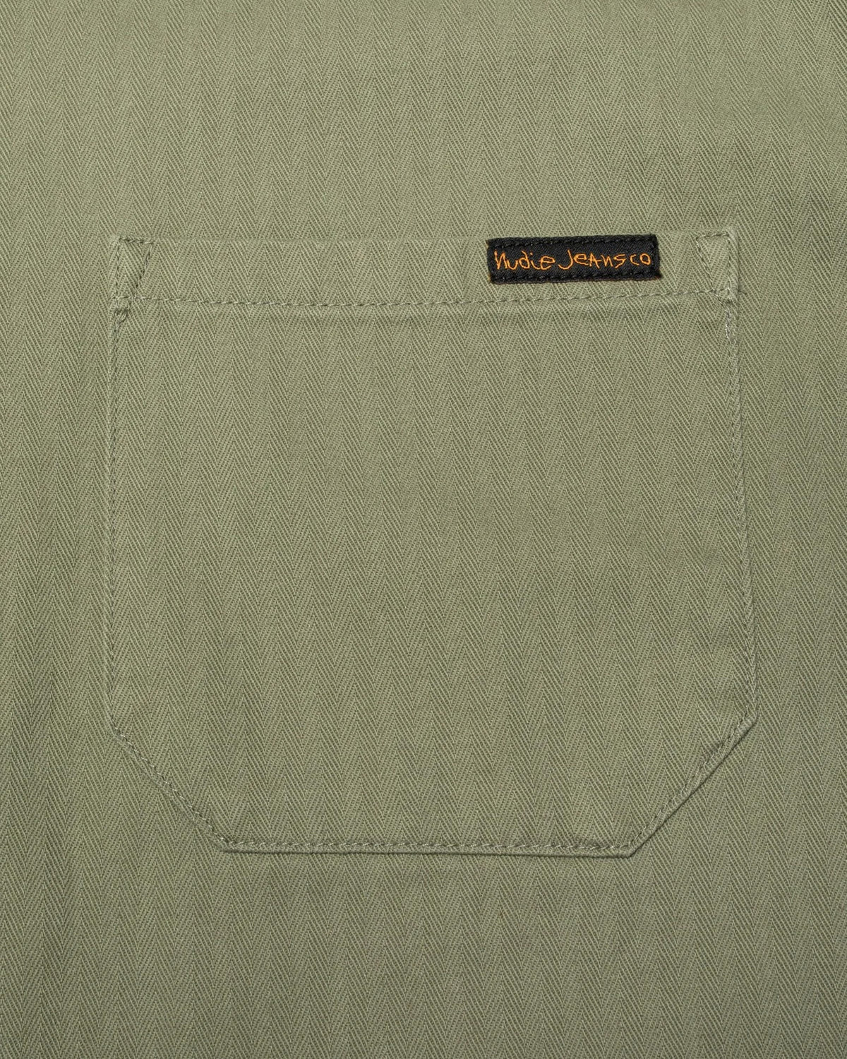 Nudie Jeans Buddy Herringbone Chore Jacket - Pale Green
