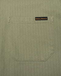Nudie Jeans Buddy Herringbone Chore Jacket - Pale Green