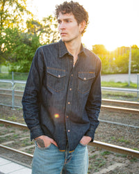 Nudie Jeans Gunnar Denim Shirt - Dry Streaky | Nudie Jeans Shirts | Jeanstore