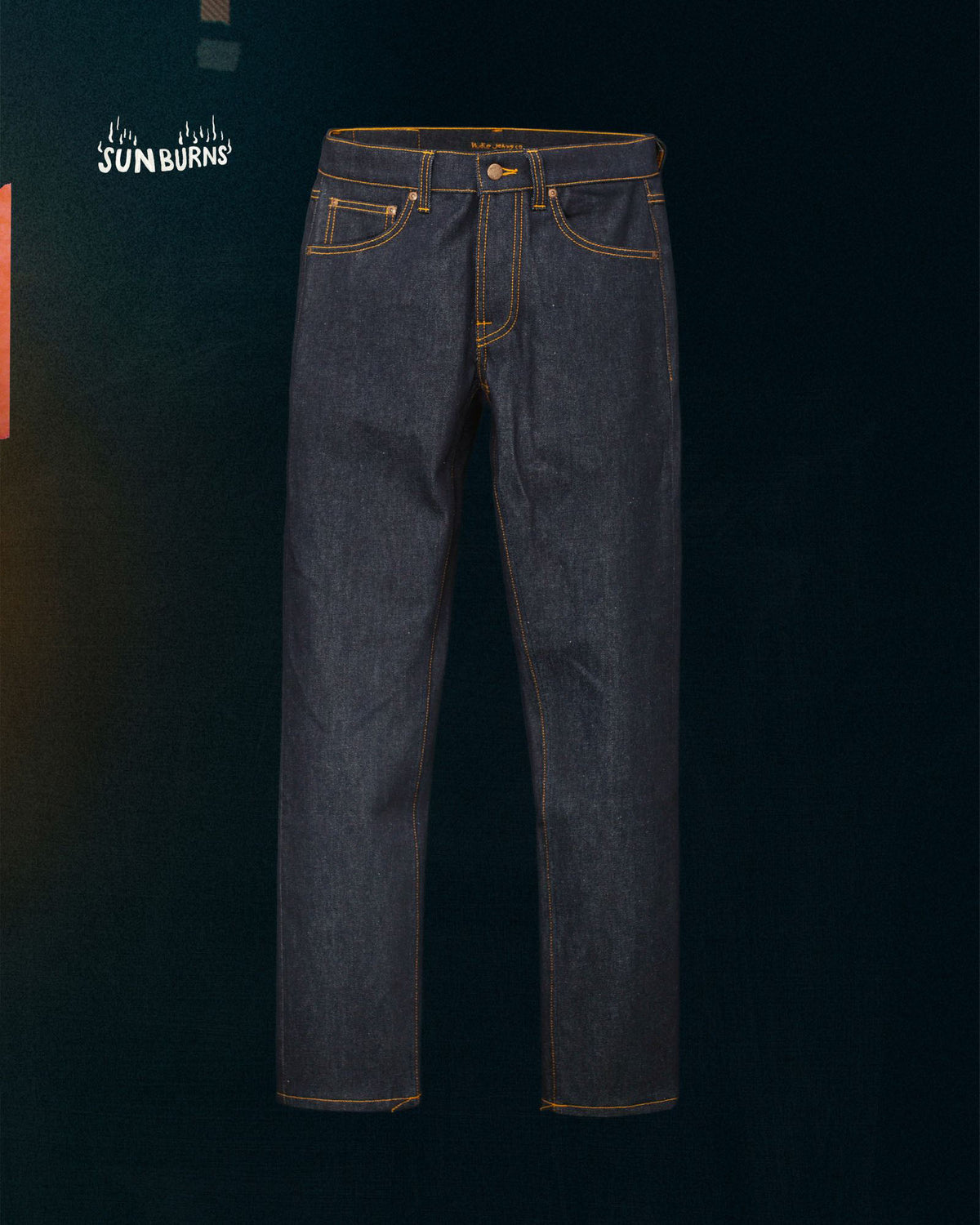 Nudie Solid Ollie Slim Fit Mens Jeans - Dry Sunburns