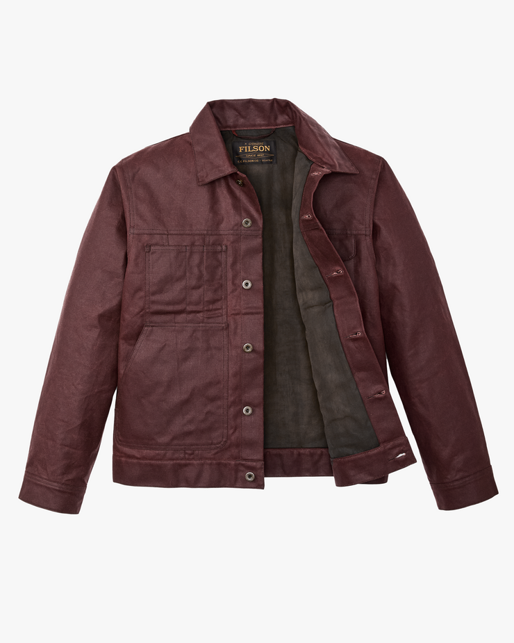 Filson Tin Cloth Short Lined Cruiser Jacket - Fired Brick | Filson Jackets & Coats | JEANSTORE