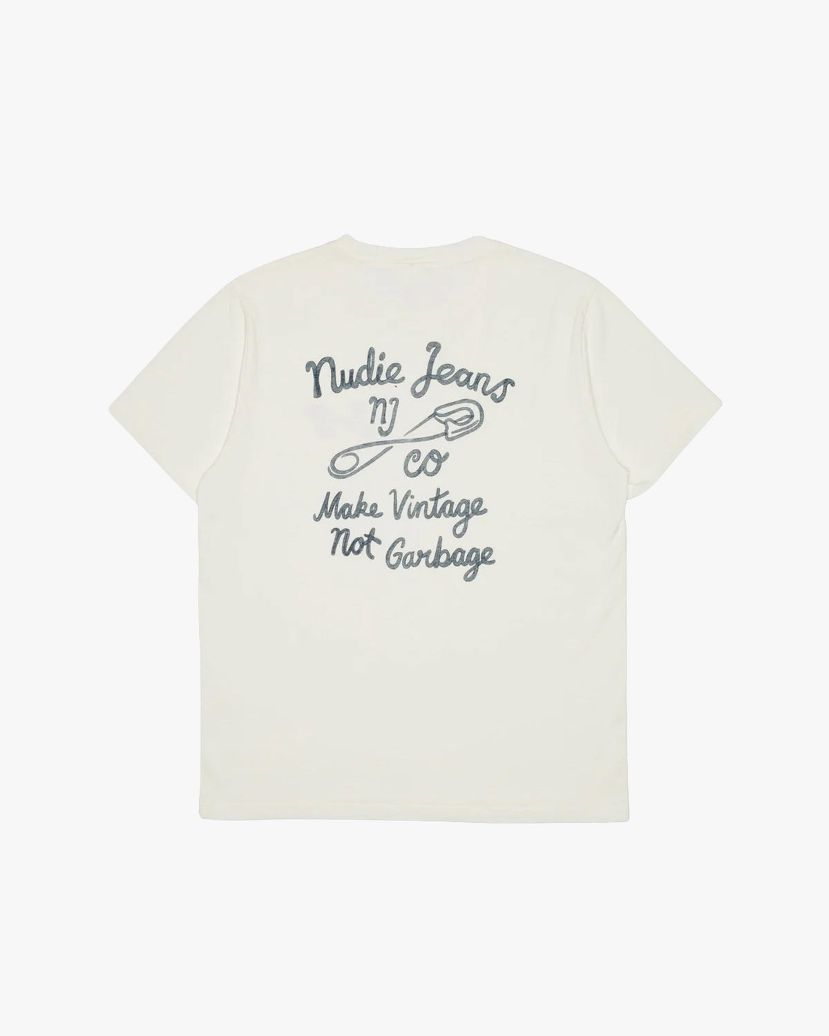Nudie Jeans Roy NJCO Pin Tee - Chalk White | Nudie Jeans T Shirts | JEANSTORE
