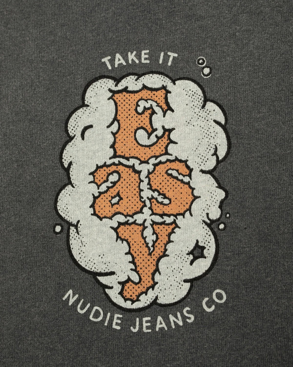 Nudie Jeans Roy Easy Cloud Tee - Anthracite | Nudie Jeans T Shirts | JEANSTORE
