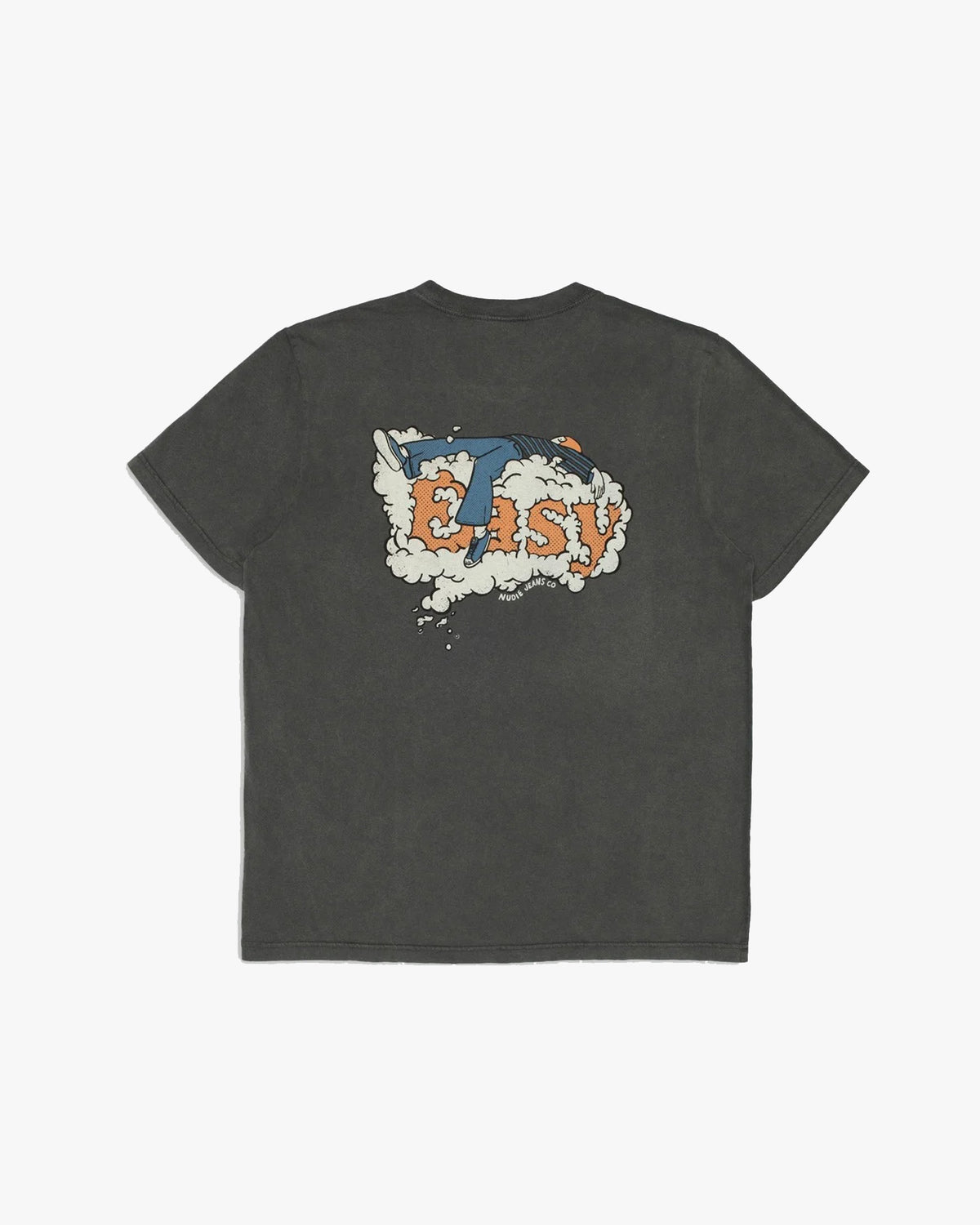 Nudie Jeans Roy Easy Cloud Tee - Anthracite | Nudie Jeans T Shirts | JEANSTORE