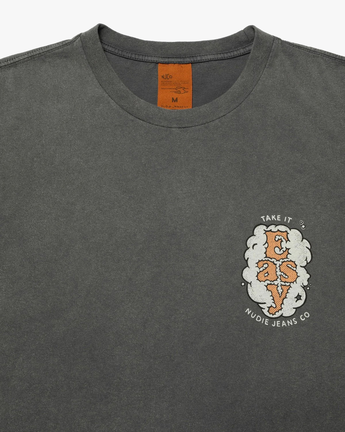 Nudie Jeans Roy Easy Cloud Tee - Anthracite | Nudie Jeans T Shirts | JEANSTORE