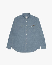 Nudie Jeans Julian Worker Shirt - Chambray Blue