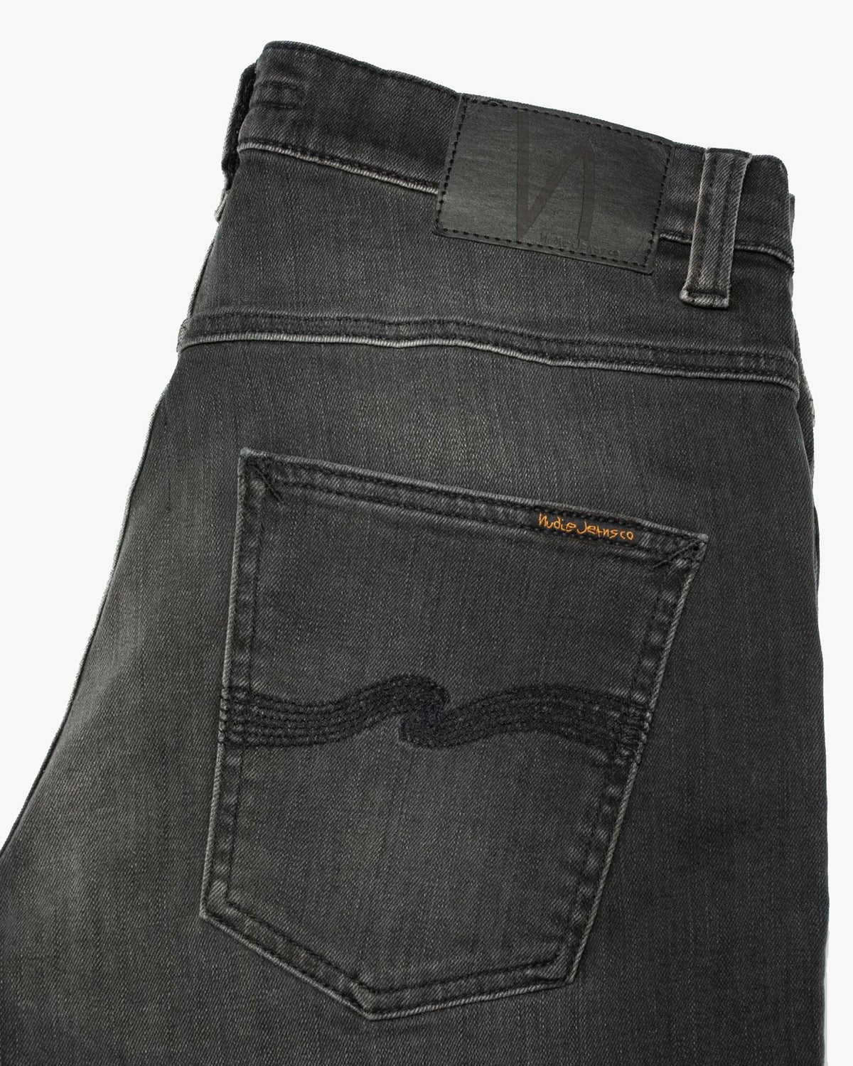 Nudie Grim Tim Slim Straight Mens Jeans - Black Mist