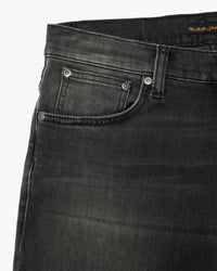 Nudie Grim Tim Slim Straight Mens Jeans - Black Mist