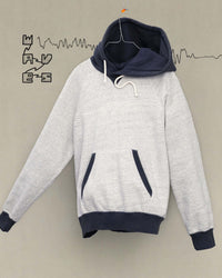 Nudie Jeans Gunde Hoodie Embo Wave - Grey Melange | Nudie Jeans Sweaters & Knitwear | Jeanstore
