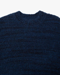 Nudie Jeans Gurra Boucle Sweater - Blue / Black