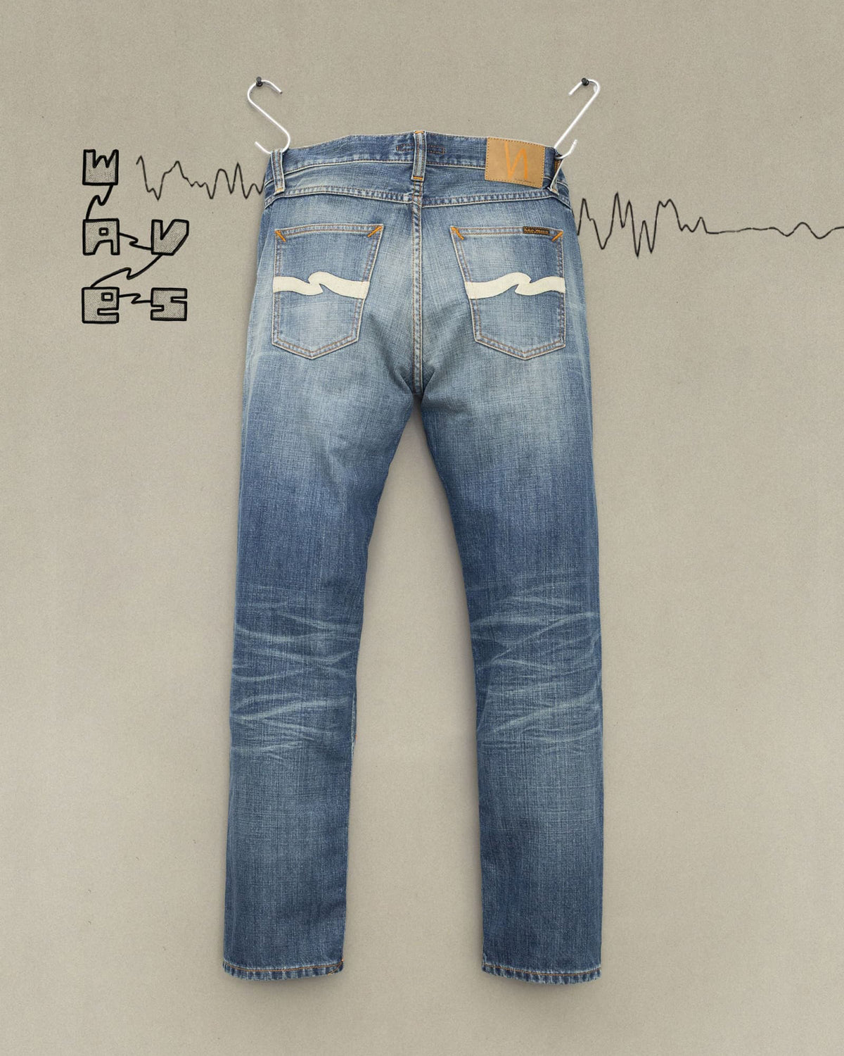 Nudie Gritty Jackson Regular Fit Mens Jeans - Tidal Waves