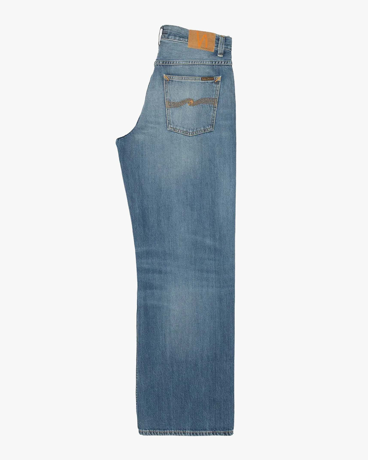 Nudie Loud Larry Loose Fit Wide Leg Mens Jeans - Gravel Stone
