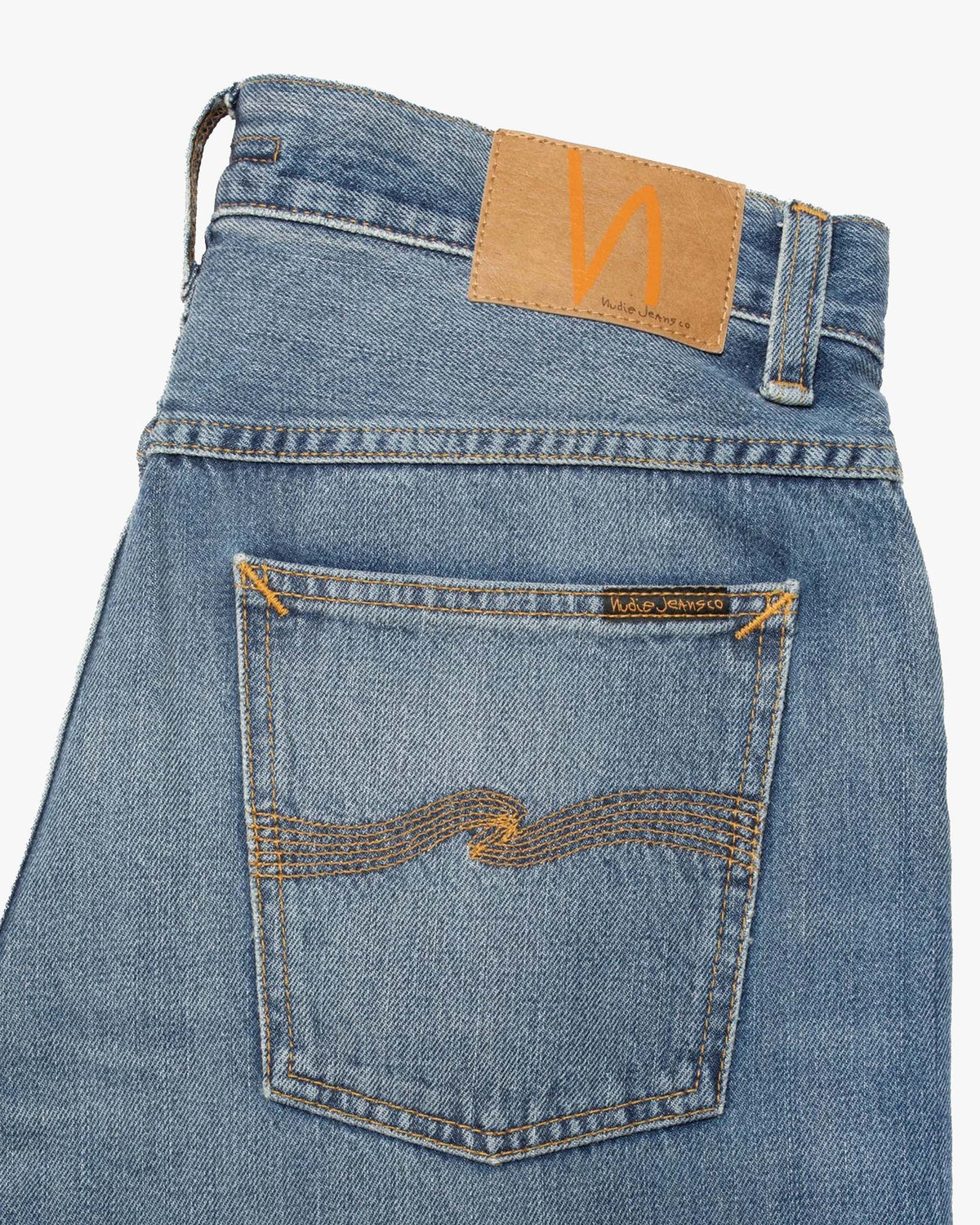 Nudie Loud Larry Loose Fit Wide Leg Mens Jeans - Gravel Stone