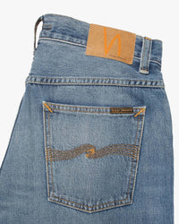 Nudie Loud Larry Loose Fit Wide Leg Mens Jeans - Gravel Stone