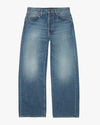 Nudie Loud Larry Loose Fit Wide Leg Mens Jeans - Gravel Stone