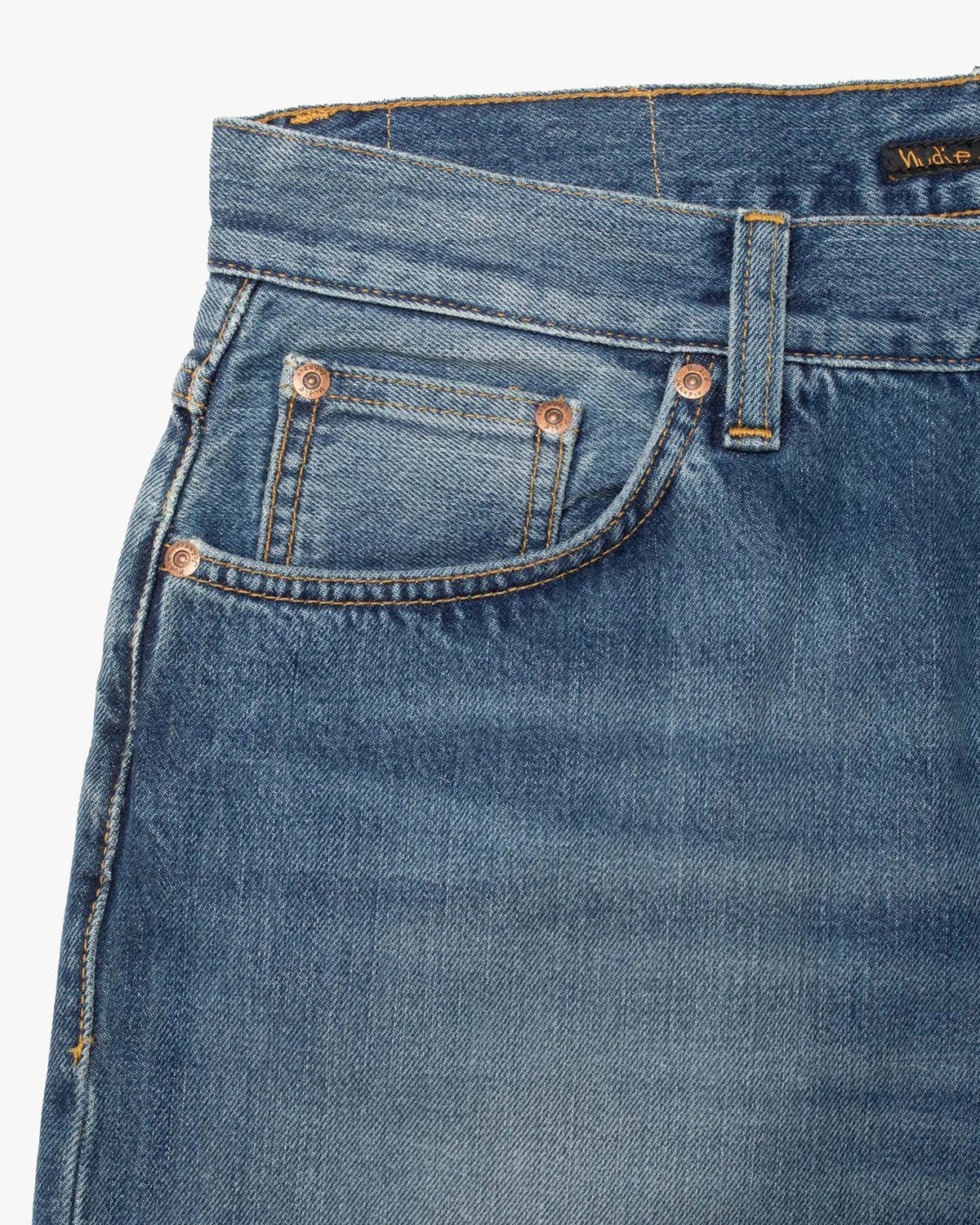 Nudie Loud Larry Loose Fit Wide Leg Mens Jeans - Gravel Stone