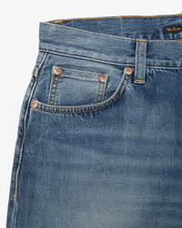 Nudie Loud Larry Loose Fit Wide Leg Mens Jeans - Gravel Stone