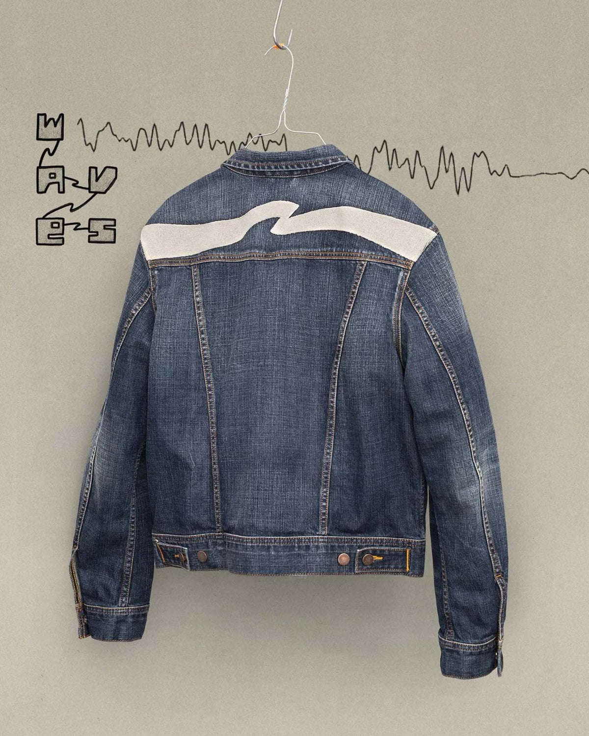 Nudie Jeans Conny Denim Jacket - Big Wave | Nudie Jeans Jackets & Coats | Jeanstore