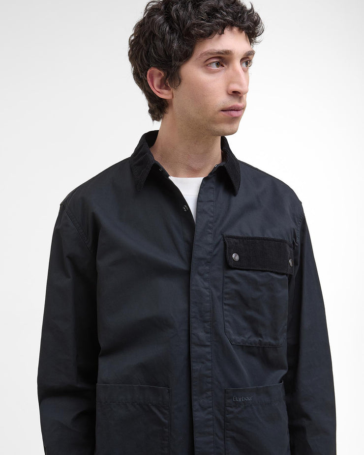 Barbour Heritage Silverbay Oversized Twill Overshirt - Black