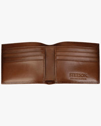 Stetson Tooled Leather Bi-Fold Wallet - Brown / Brass | Stetson Wallets & Key Fobs | JEANSTORE