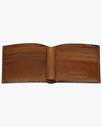 Stetson Hair-On-Hide Concho Leather Bi-Fold Wallet - Brown / Brass | Stetson Wallets & Key Fobs | JEANSTORE