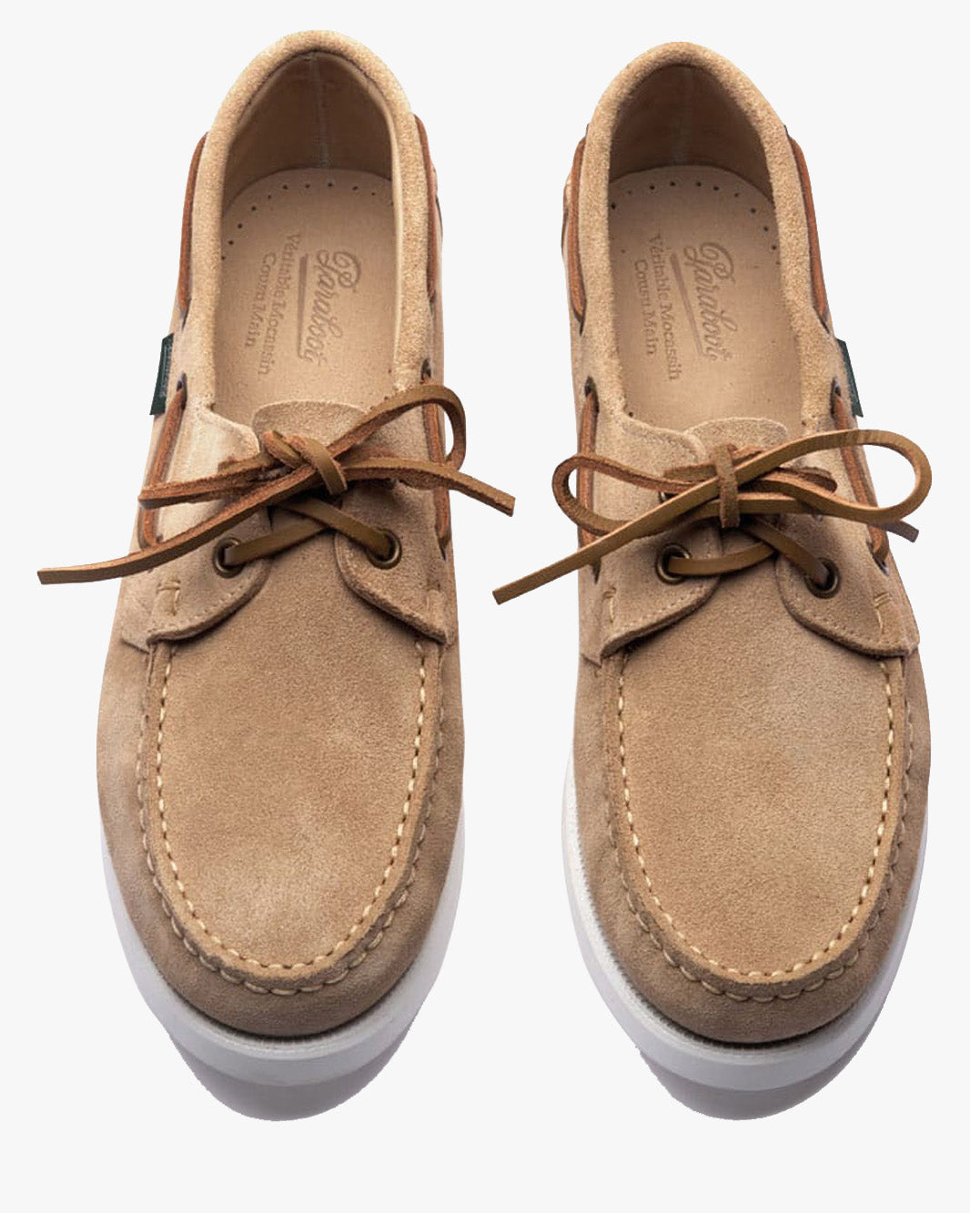 Paraboot Barth Shoe - Beige Velvet / Marine Blanc