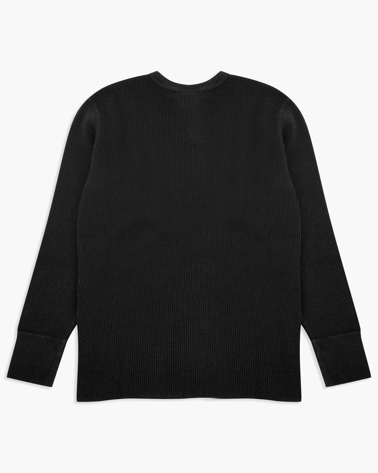 Studio D'Artisan 9937 L/S Heavy Knit Thermal Henley - Black