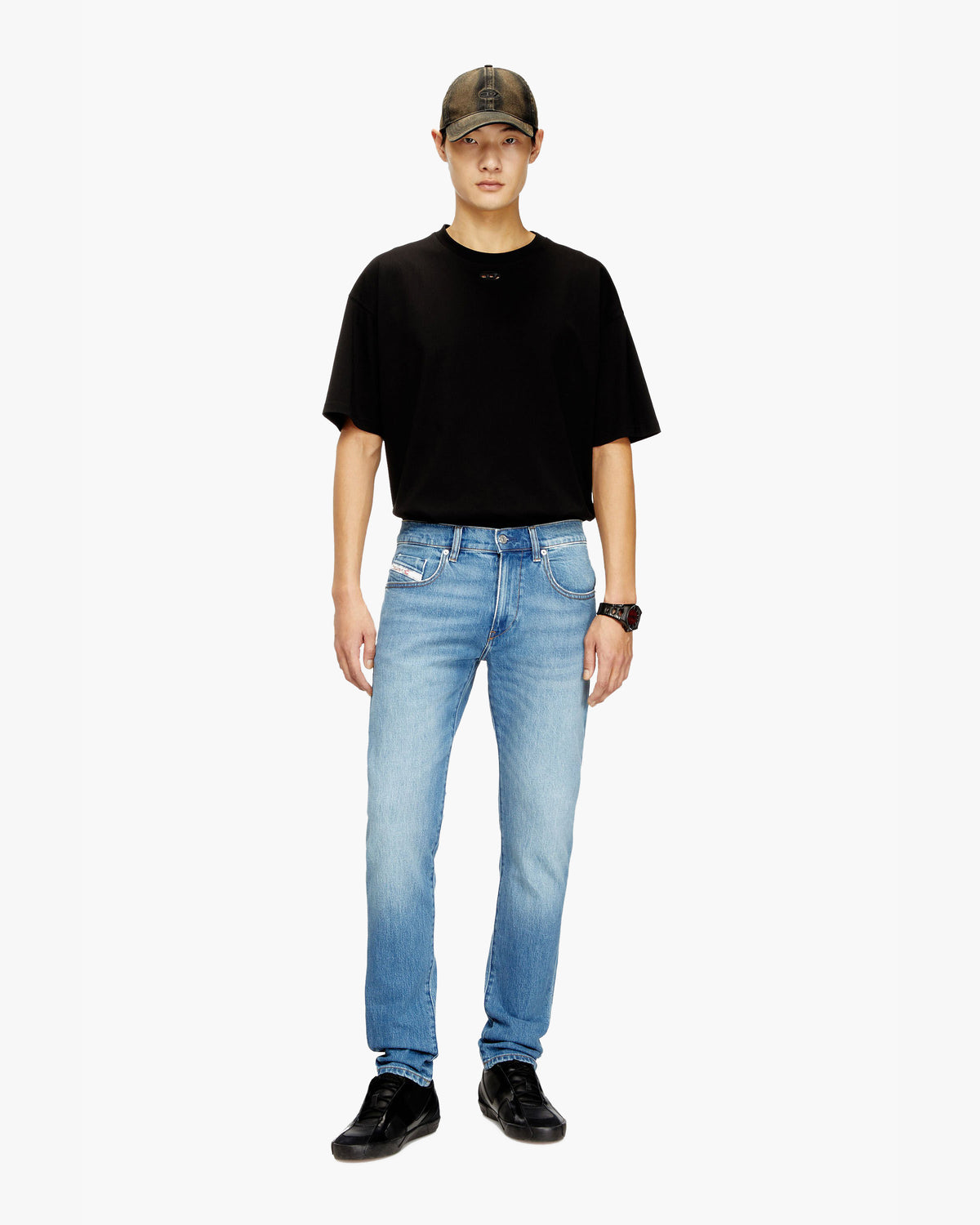 Diesel 2019 D-Strukt Slim Fit Mens Jeans - 0ADBK / Light Blue | Diesel Jeans | JEANSTORE