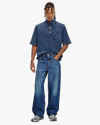 Diesel 2001 D-Macro Relaxed Wide Leg Mens Jeans - 09I27 / Medium Blue