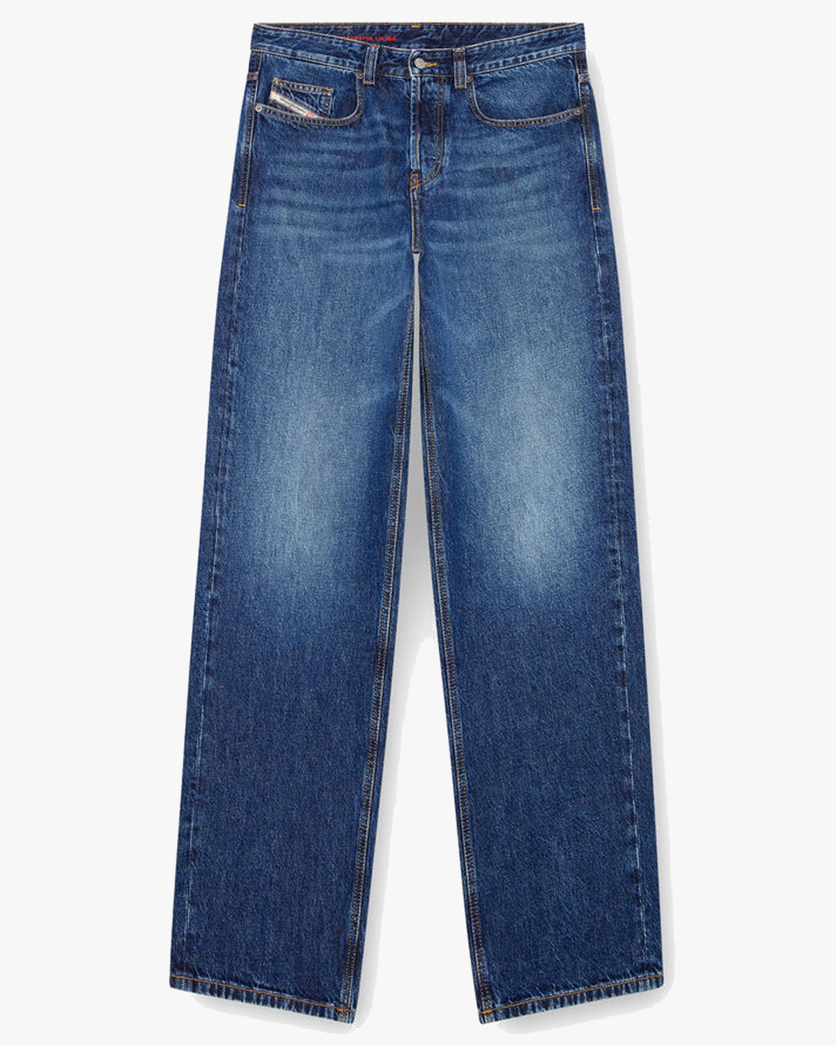 Diesel 2001 D-Macro Relaxed Wide Leg Mens Jeans - 09I27 / Medium Blue