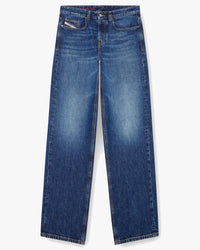 Diesel 2001 D-Macro Relaxed Wide Leg Mens Jeans - 09I27 / Medium Blue