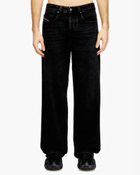 Diesel 2001 D-Macro Relaxed Wide Leg Mens Jeans - 09P09 / Black
