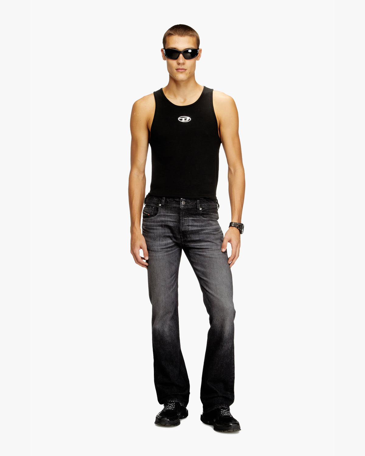 Diesel 2007 Zatiny Bootcut Mens Jeans - 09N48 / Black / Dark Grey
