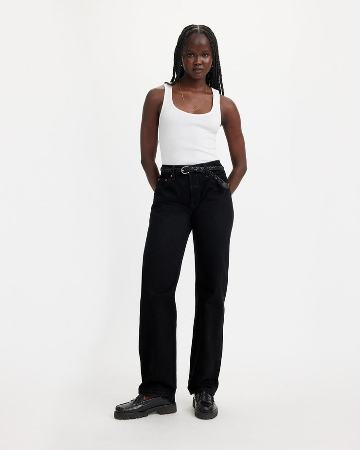 Levi's® Womens 501 90's Relaxed Straight Fit Jeans - Rinsed Blacktop
