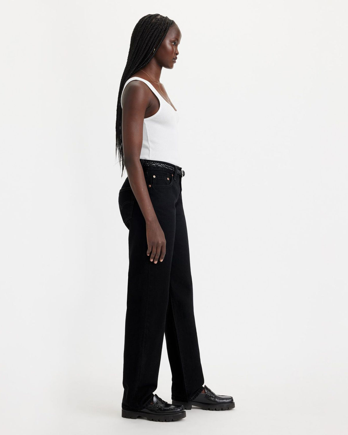 Levi's® Womens 501 90's Relaxed Straight Fit Jeans - Rinsed Blacktop | Levi's® Jeans | JEANSTORE