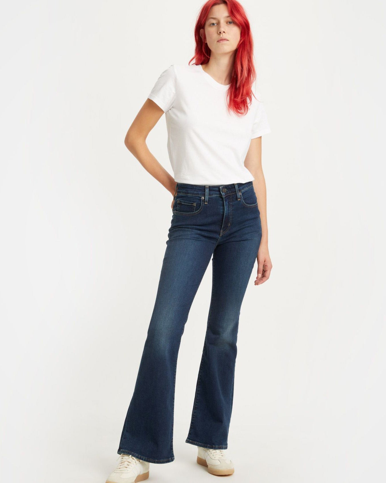 Levi's® Womens 726 High Rise Flare Jeans - Blue Swell – JEANSTORE