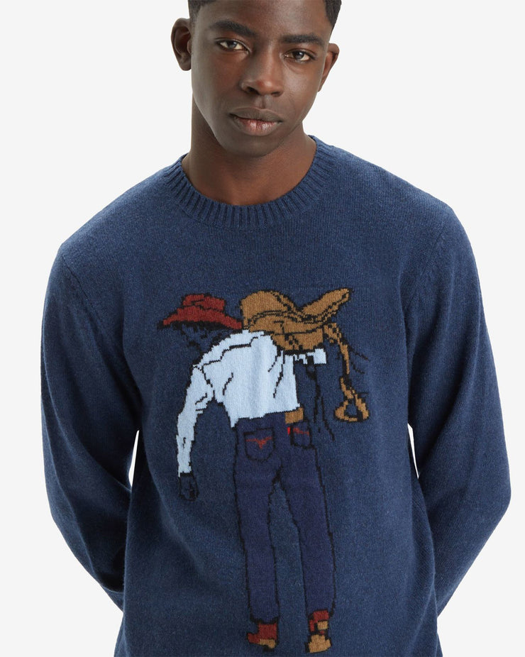 Levi's® Original HM Wool Sweater - Saddleman Intarsia Sargasso Sea