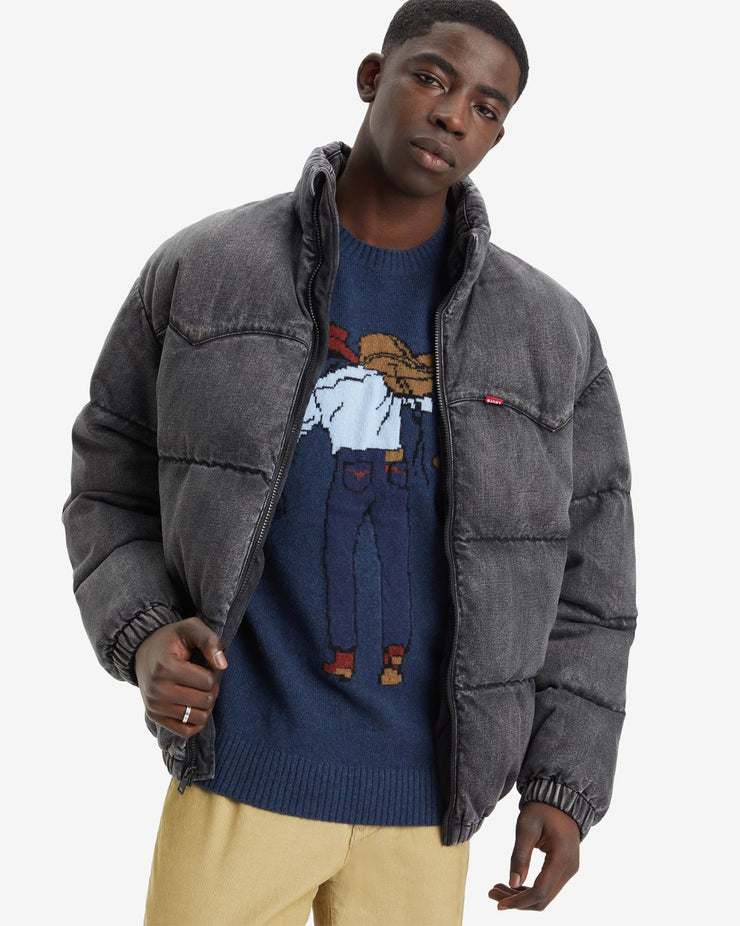 Levi's® Original HM Wool Sweater - Saddleman Intarsia Sargasso Sea