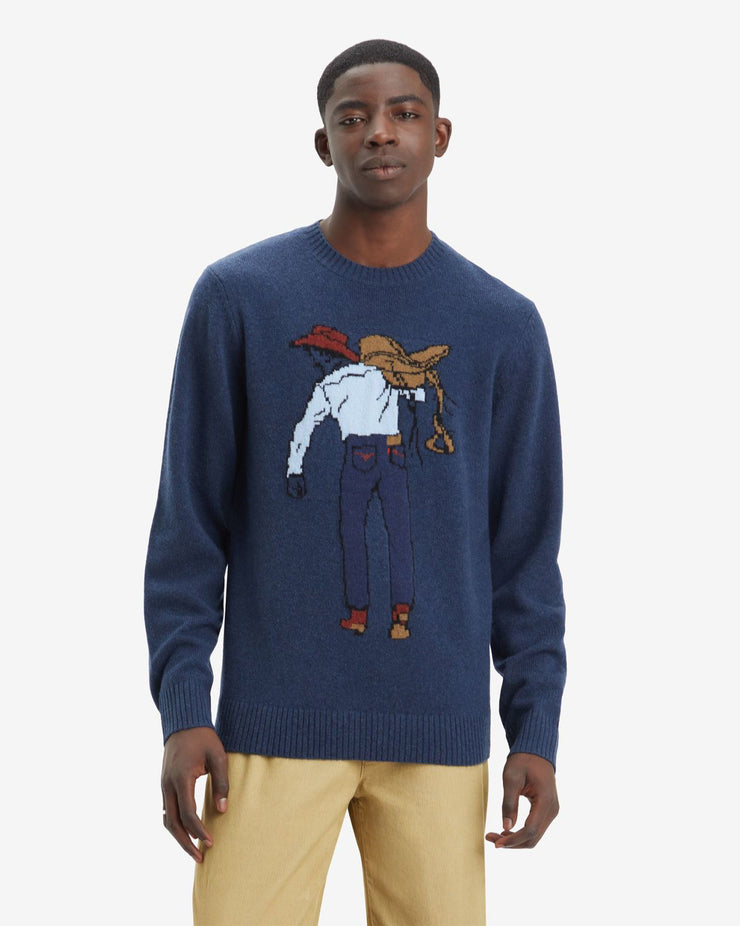 Levi's® Original HM Wool Sweater - Saddleman Intarsia Sargasso Sea