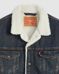 Levi's® Relaxed Fit Sherpa Trucker Jacket - Night Shadows | Levi's® Jackets & Coats | JEANSTORE