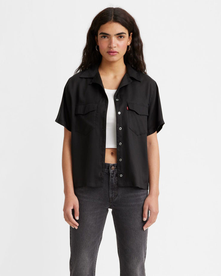 Levi's® Womens Ember S/S Bowling Shirt - Caviar