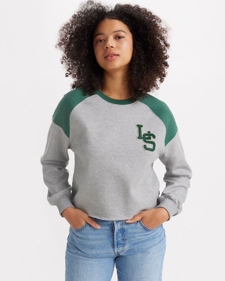 Levi's® Womens Graphic Campout Crew Sweat - Starstruck Heather Grey