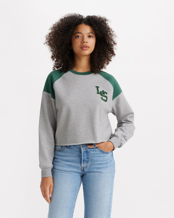 Levi's® Womens Graphic Campout Crew Sweat - Starstruck Heather Grey