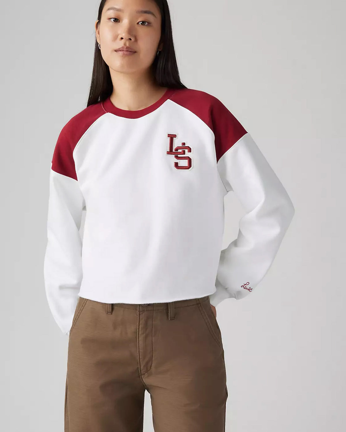 Levi's® Womens Graphic Campout Crew Sweat - Bright White / Sundried Tomato | Levi's® Sweaters & Knitwear | JEANSTORE