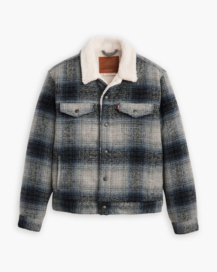 Levi's® Type III Sherpa Jacket - Westin Plaid / Car Park Grey | Levi's® Jackets & Coats | JEANSTORE