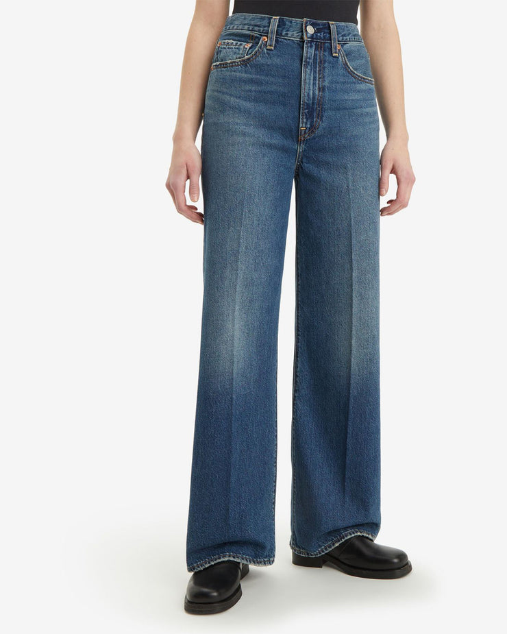 Ribcage wide leg jeans blue online