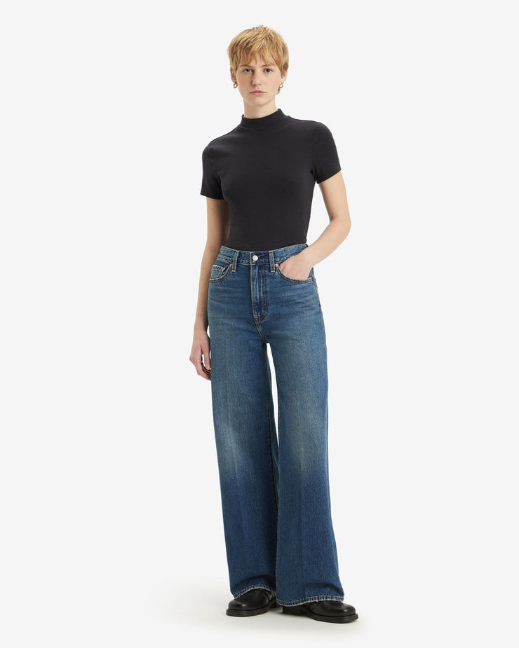 Levi's® RIBCAGE WIDE LEG BRAIDED - Wide leg - carafe/gekleurd denim Levi's® RIBCAGE WIDE LEG BRAIDED - Wide leg - carafe/gekleurd denim